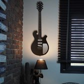 Metalen wanddecoratie Guitar - 33x99cm