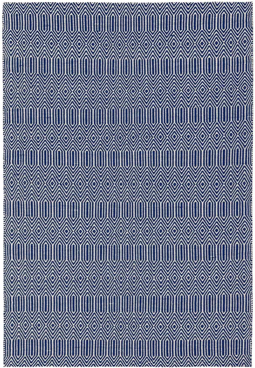 Easy Living - Sloan-Blue Vloerkleed - 160x230  - Rechthoek - Laagpolig Tapijt - Modern - Blauw, Wit