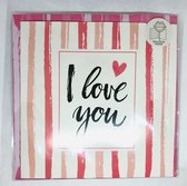 Wenskaart met Folieballon - Love - Greeting Card - Valentijn