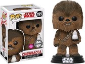 Funko Pop! Star Wars: Chewbacca with Porg #195 Flocked Exclusive Vaulted [7/10]