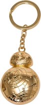 BB-8 golden 2D keychain on backercard