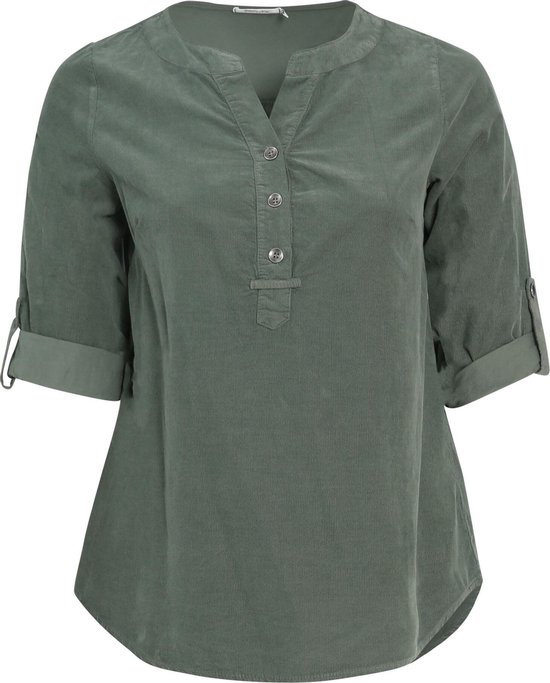 Paprika Dames Blouse in velours - Outdoorblouse - Maat 52 | bol.com