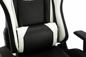 CLP Turbo LED Bureaustoel - Voetsteun zwart/wit Imitatieleer