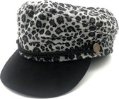 Dielay - Sailor Cap - Schipperspet met Dierenprint - Grijs