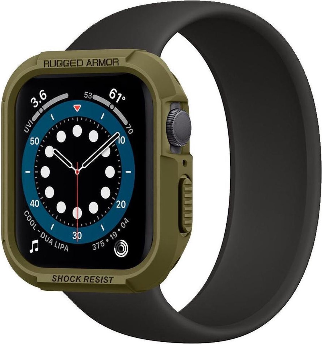Spigen Apple Watch 4 (44mm) Rugged Armor Hoesje - Groen