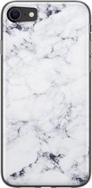 Leuke Telefoonhoesjes - Hoesje geschikt voor iPhone 8 - Marmer grijs - Soft case - TPU - Marmer - Grijs