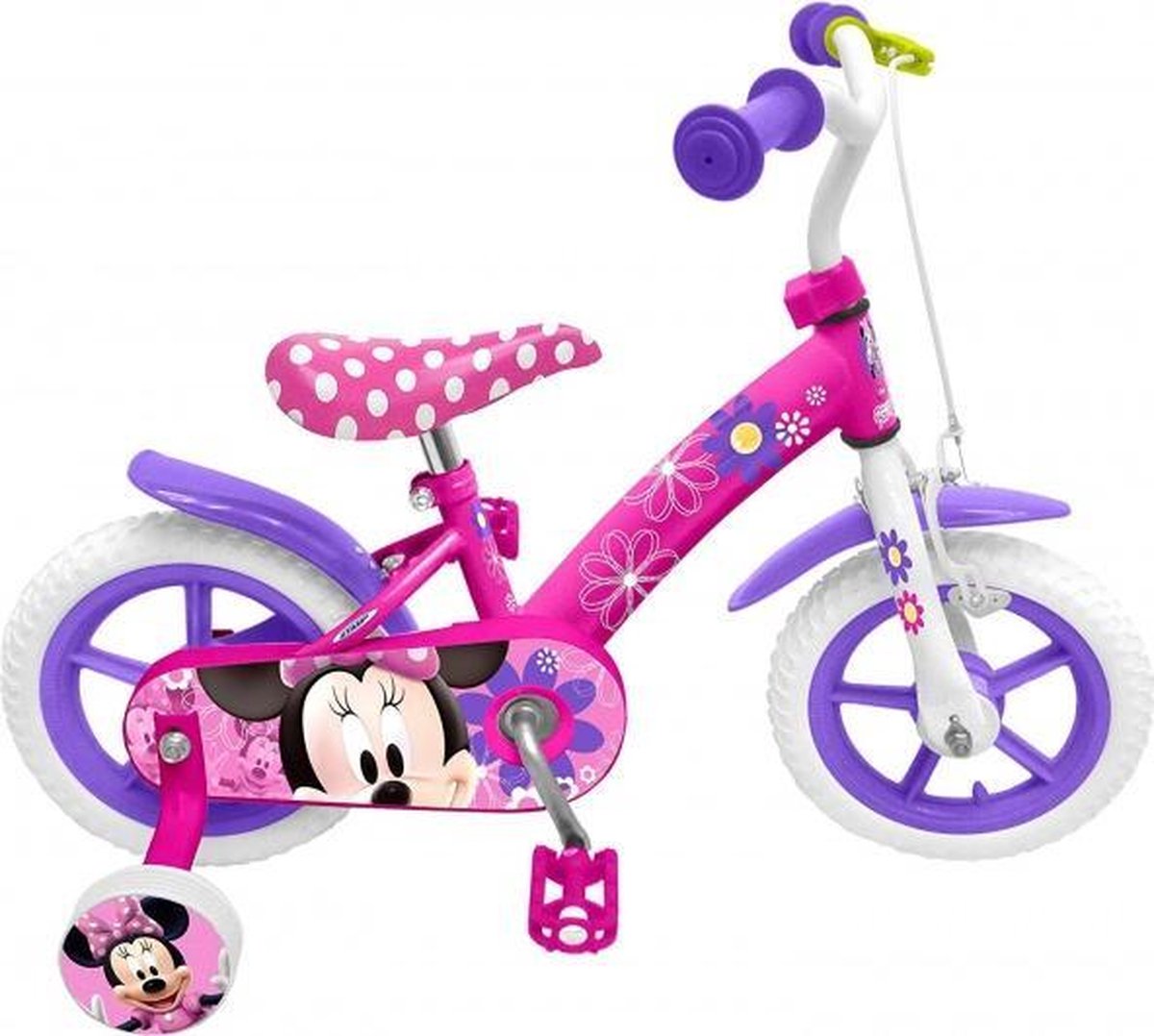 Disney Minnie Mouse - Kinderfiets - Meisjes - Roze - 12 Inch | bol.com
