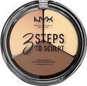 NYX Professional Makeup 3 Steps To Sculpt - Light - Contour & Highlight - 3 x 5 gr