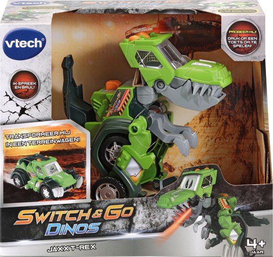 VTech Switch & Go Dino's - Jaxx T-Rex - Kinder Speelgoed Dinosaurus - Interactief Robot Speelfiguur - Cadeau - Vanaf 4 Jaar en ouder - VTech