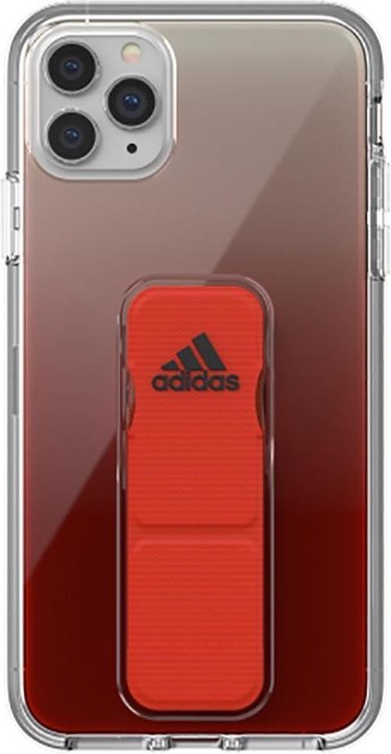 Adidas - iPhone 11 Pro Max Hoesje - Clear Grip Case Rood | bol.com