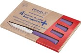 Opinel N°125 Bon Appétit+ Violet Tafelmessenset - 4-delig - Paars - Microkarteling - RVS - Steakmes