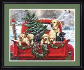 Holiday Puppy Truck Schilderen op nummer
