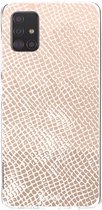 Casetastic Samsung Galaxy A51 (2020) Hoesje - Softcover Hoesje met Design - Snake Coral Print