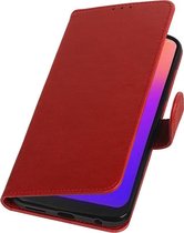 Wicked Narwal | Premium bookstyle / book case/ wallet case voor Motorola Motorola Motorola Moto G7 Rood