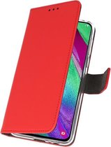 Wicked Narwal | Wallet Cases Hoesje voor Samsung Samsung Galaxy A40 Rood
