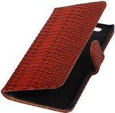 Wicked Narwal | Snake bookstyle / book case/ wallet case Hoes voor Huawei Nexus 6P Rood