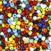 Rocaille-mix, afm 6/0, d: 4 mm, 1000 gr, diverse kleuren