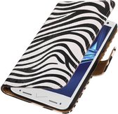 Wicked Narwal | Zebra bookstyle / book case/ wallet case Hoes voor Motorola Moto Droid Turbo 2 Wit