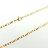 Ketting-figaro-staal-60cm-2mm-goudkleurig