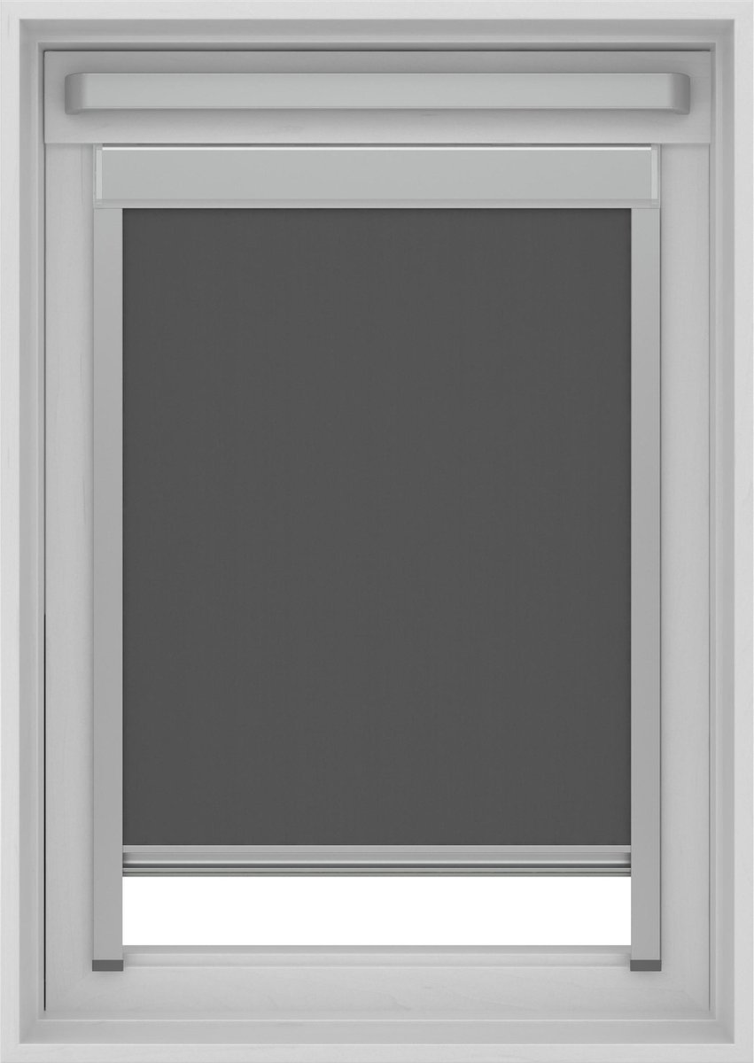 BloomTheRoom Dakraam rolgordijn - Antraciet - MK06