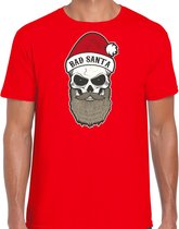 Bad Santa fout Kerstshirt / Kerst t-shirt rood voor heren - Kerstkleding / Christmas outfit L