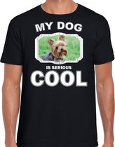Yorkshire terrier honden t-shirt my dog is serious cool zwart - heren - Yorkshire terriers liefhebber cadeau shirt 2XL