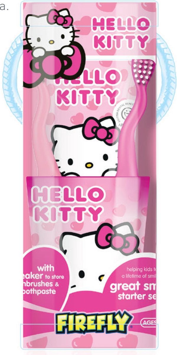 Hello Kitty geschenk set incl. tandenborstel, tandpasta en beker