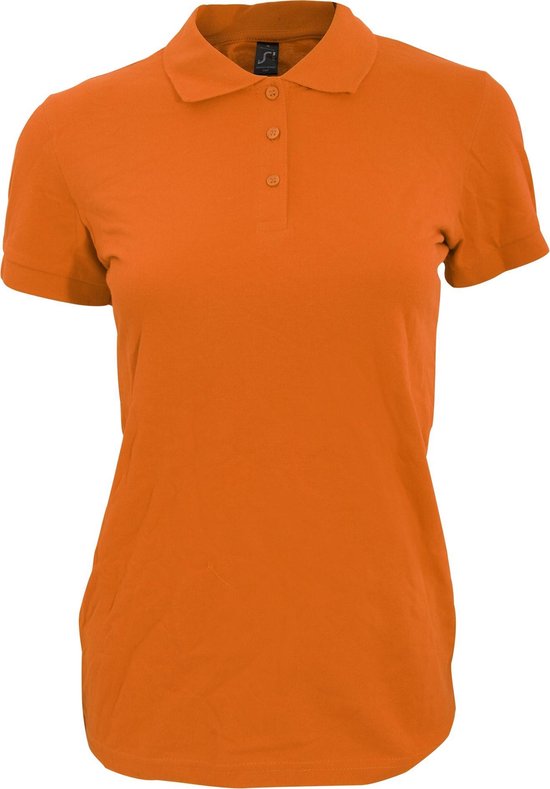 SOLS Dames/dames Perfect Pique Poloshirt met korte mouwen (Oranje)