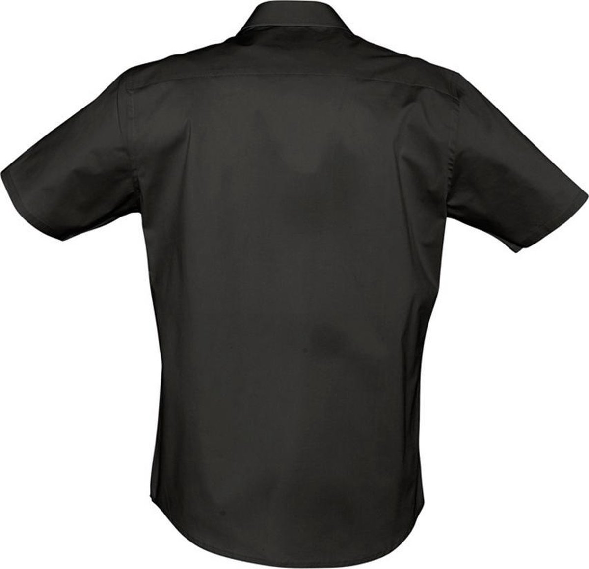 SOLS Heren Broadway Short Sleeve Fitted Work Shirt (Zwart)
