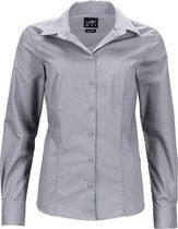 James and Nicholson Dames/dames Longsleeve Business Shirt (Staalgrijs)