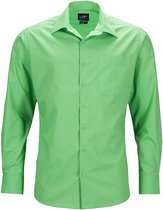 James and Nicholson Heren Longsleeve Zakelijk Shirt (Kalk groen)