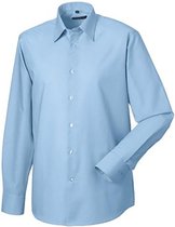 Russell Collectie Heren Lange Mouw Easy Care op maat gemaakt Oxford Shirt (Oxford Blauw)
