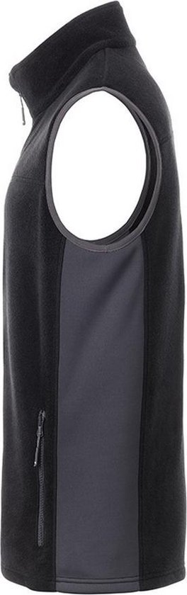 Gilet de travail James and Nicholson hommes en polaire (Zwart/ carbone)