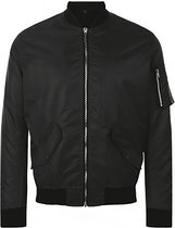 SOLS Unisex Rebel Fashion Bomber Jacket (Zwart)
