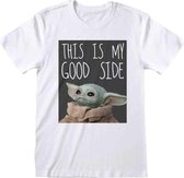 Star Wars Heren Tshirt -L- The Mandalorian - Good Side Wit