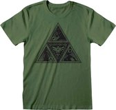 Nintendo Zelda Heren Tshirt -L- Triforce Deco Groen