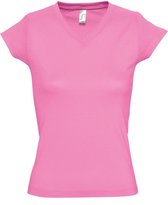 SOLS Dames/dames Maan V Hals T-Shirt met korte mouwen (Orchideeënroze)