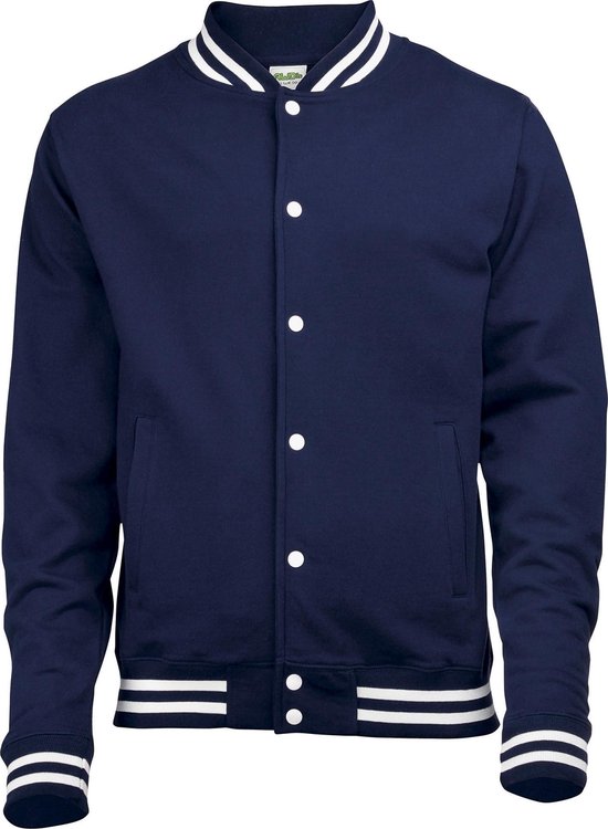 Foto: Awdis volwassenen unisex college varsity jacket marine oxford 