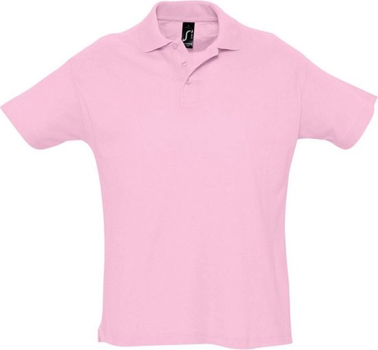 SOLS Heren Zomer II Pique Poloshirt met korte mouwen (Roze)