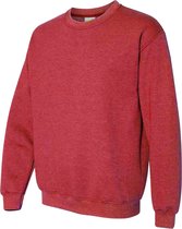 Gildan Zware Blend Unisex Adult Crewneck Sweatshirt voor volwassenen (Heide Sport Scarlet Rood)