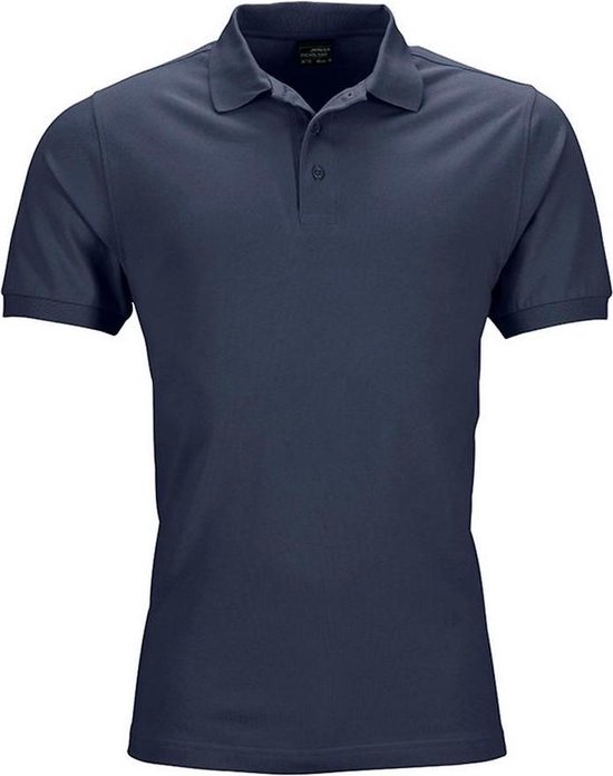 James and Nicholson Heren Elastisch Piqué Poloshirt (Marine)