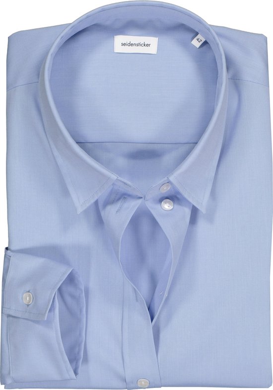 Seidensticker dames blouse regular fit - lichtblauw -  Maat: