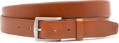 Thimbly Belts Cognac  pantalon riem - heren en dames riem - 3.5 cm breed - Cognac - Echt Leer - Taille: 105cm - Totale lengte riem: 120cm