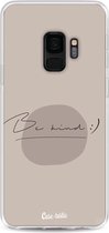Casetastic Samsung Galaxy S9 Hoesje - Softcover Hoesje met Design - Be kind Print