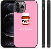 Telefoonhoesje Geschikt voor iPhone 12 Pro Max Leuk Hoesje met Zwarte rand Nut Boyfriend