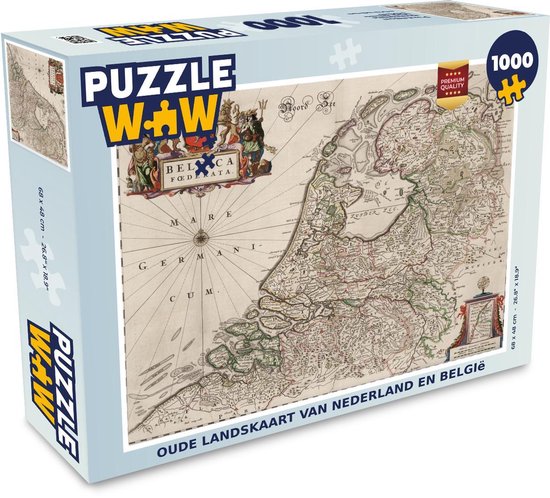 Puzzel Oude landskaart van Nederland en België - Legpuzzel - Puzzel 1000  stukjes... | bol.com