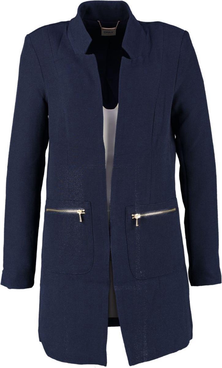Only blauwe coatigan blazer jas 3/4 lengte - Maat S | bol.com
