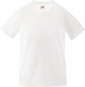 Fruit Of The Loom Kinderen Unisex Prestatie Sportskleding T-Shirt (2 stuks) (Wit) Maat 170