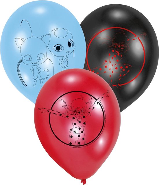 AMSCAN - 6 latex Ladybug ballonnen - Decoratie > Ballonnen