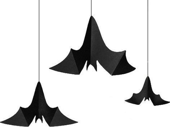 Halloween Hangdecoratie Vleermuis Set 31-47cm 3 delig